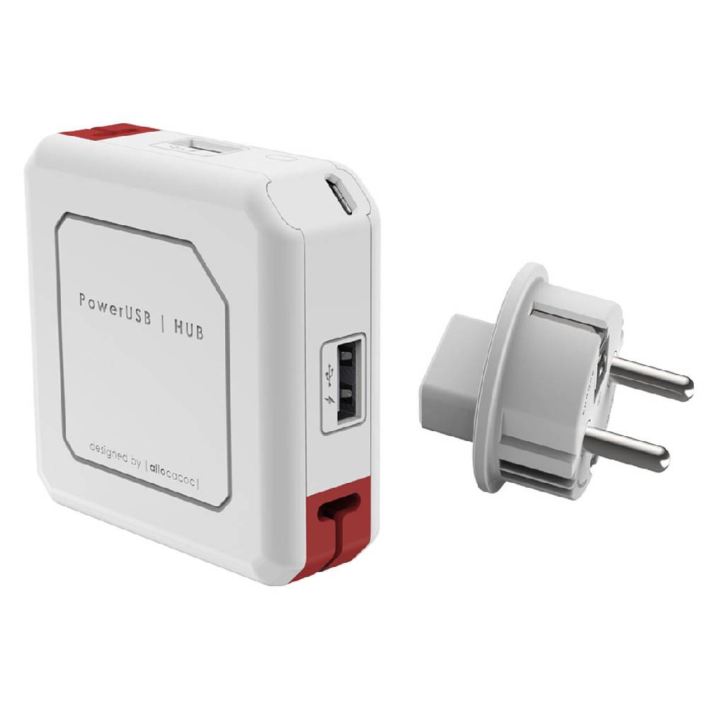 DesignNest PowerUSB HUB 9302 стенно зарядно, 4 x USB-A, 1 х Micro-USB, 5V, бяло