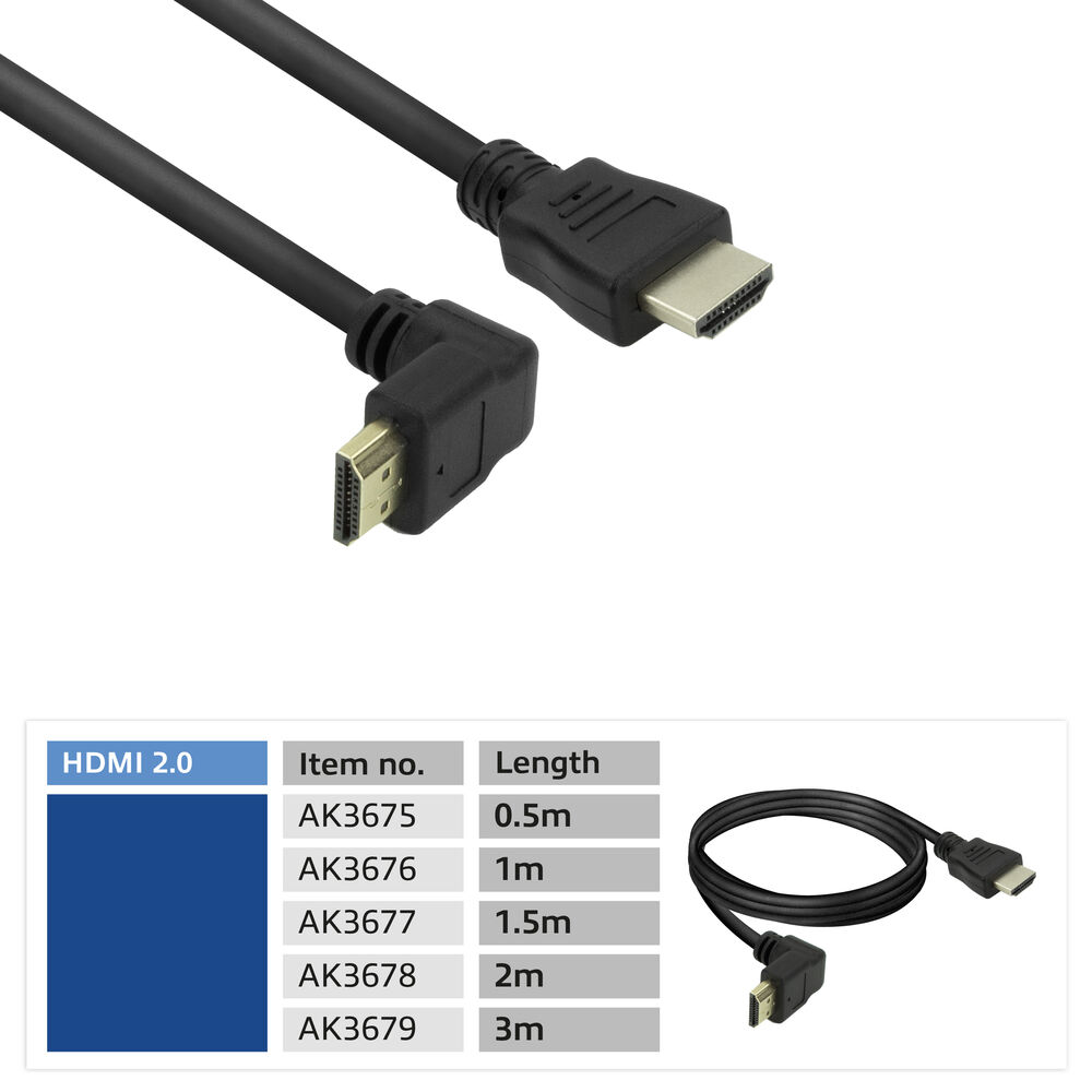 ACT HDMI M/M кабел с един ъглов конектор, 2.0M - Image 4