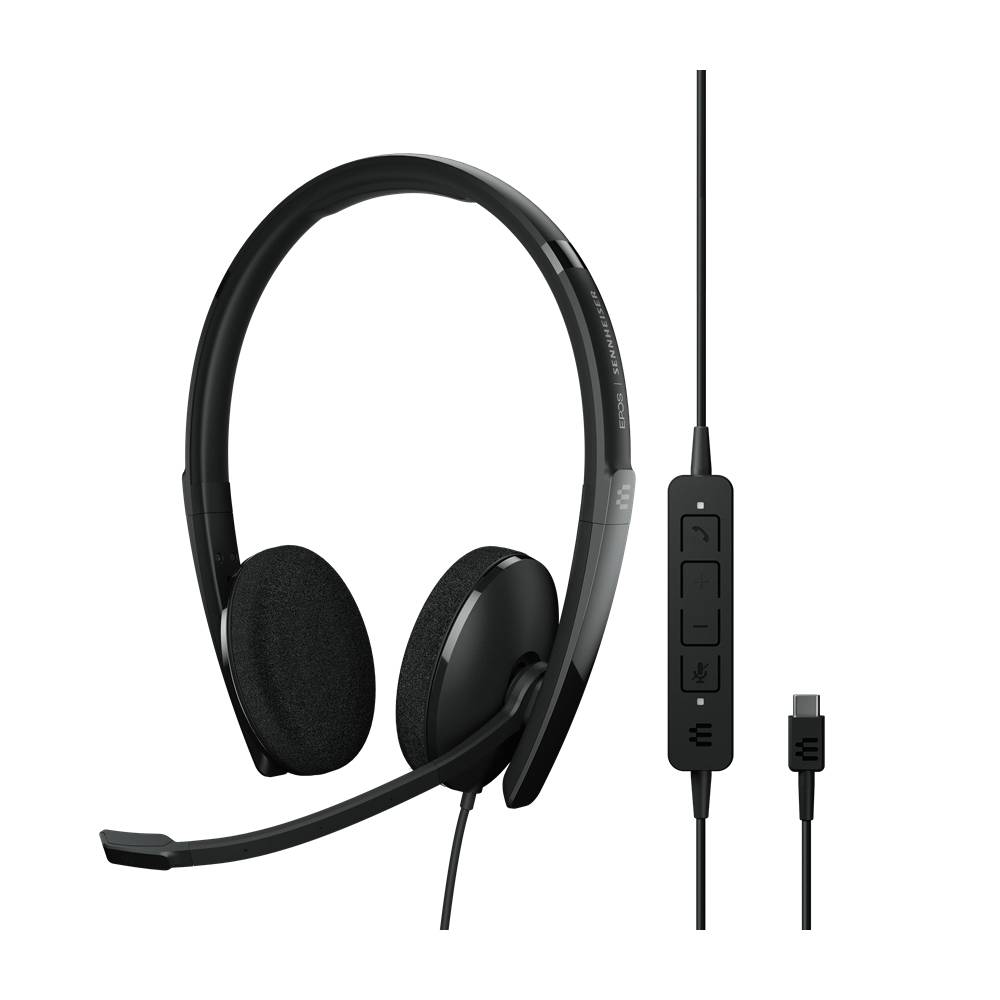 EPOS I Sennheiser ADAPT 160 жични стерео слушалки, HD, NC, USB-C