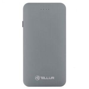 Tellur QC 3.0 Slim Metallic - 3 in 1 външна батерия, 5000mAh, сребриста
