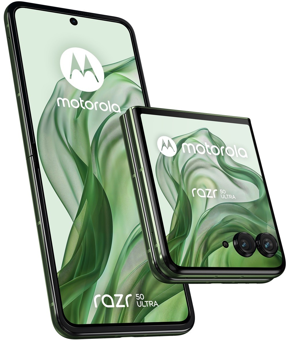 Motorola Razr 50 Ultra (зелен), поддържа 2 SIM карти, 6.9" (17.52cm) Foldable LTPO AMOLED 165Hz дисплей, осемядрен Snapdragon 8s Gen 3 3.0GHz, 12GB LPDDR5X, 512GB Flash памет, 50 + 50 & 32 Mpix камери, Android, 189g, PB1T0005PL - Image 4