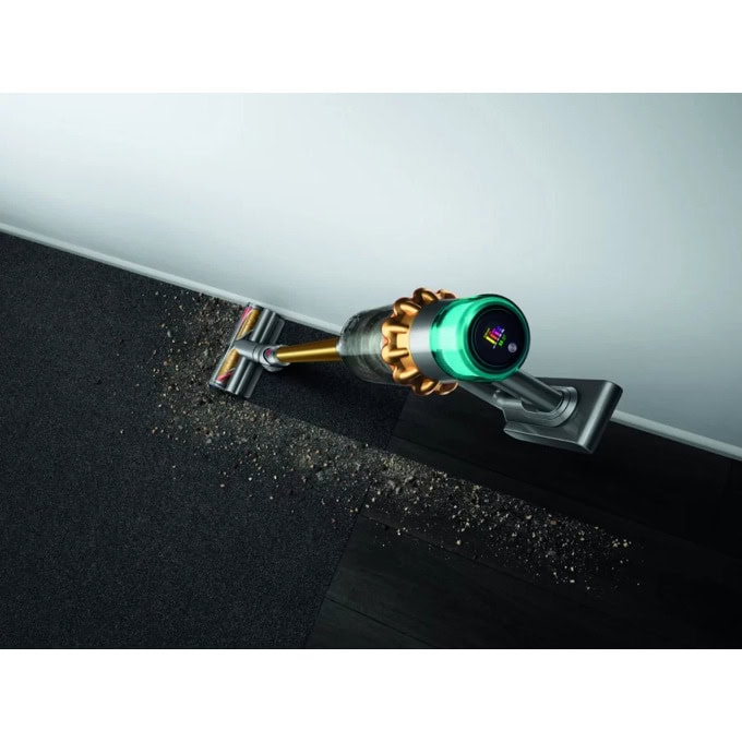Прахосмукачка Dyson V15 Detect Absolute Gold, вертикална/ръчна, безжична, 0.77 л. капацитет на контейнера, до 60 минути време на работа, HEPA филтър, циклонна технология, 3 режима, сива, 447000-01-photo 3