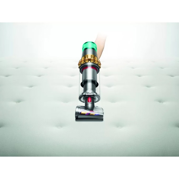 Прахосмукачка Dyson V15 Detect Absolute Gold, вертикална/ръчна, безжична, 0.77 л. капацитет на контейнера, до 60 минути време на работа, HEPA филтър, циклонна технология, 3 режима, сива, 447000-01-photo 4