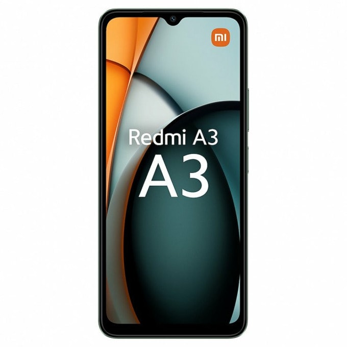 Смартфон Xiaomi Redmi A3 (зелен), поддържа 2 SIM карти, 6.71" (17.04cm) IPS LCD, осемядрен Mediatek Helio G36 2.2GHz, 3GB RAM, 64GB Flash памет (+microSD слот), 8 + 5 Мpix камери, Android, 193g, MZB0GLCEU