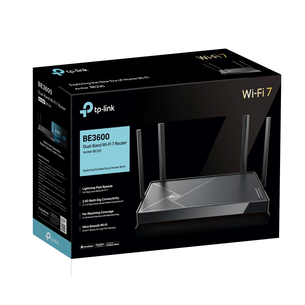 2-лентов Wi-Fi 7 рутер TP Link Archer BE230 BE3600 (v)-photo 3