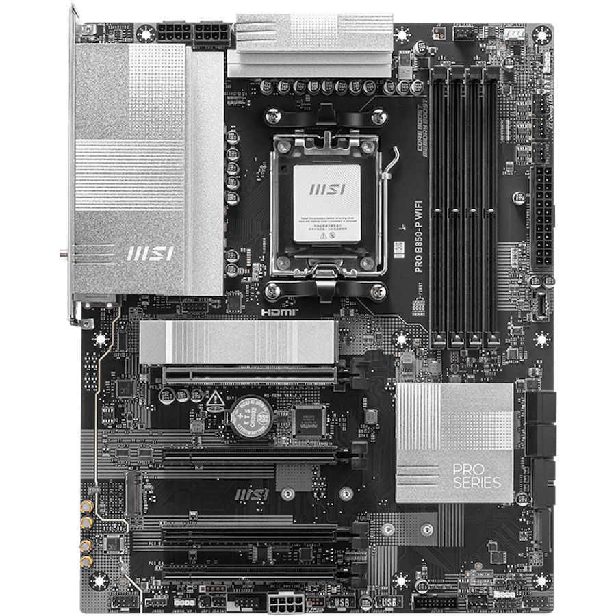 MSI PRO B850-P WIFI, ATX, Socket AM5, 4x DDR5 Dual Channel DDR5 up to 8200(OC)MHz - PRO_B850-P_WIFI-photo 1