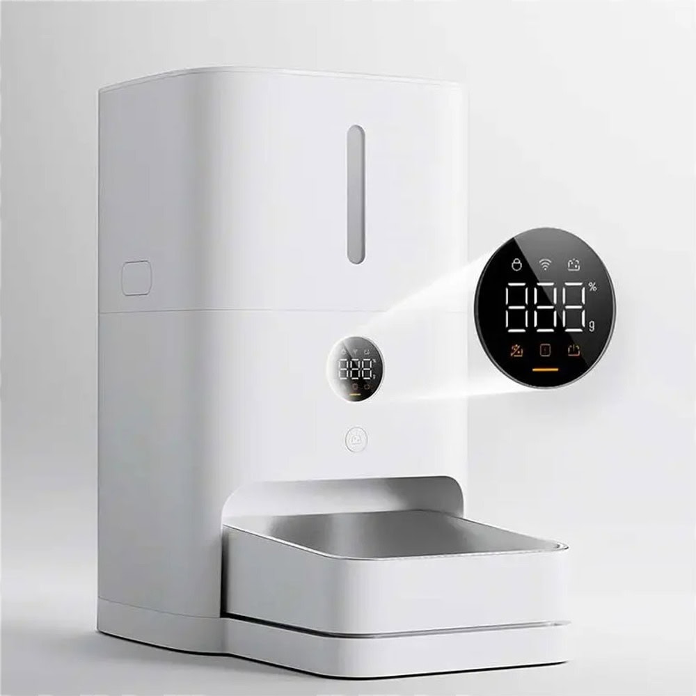 Смарт хранилка Xiaomi Smart Pet Food Feeder 2, 5л. обем, LED екран, бяла - BHR9030EU-photo 2