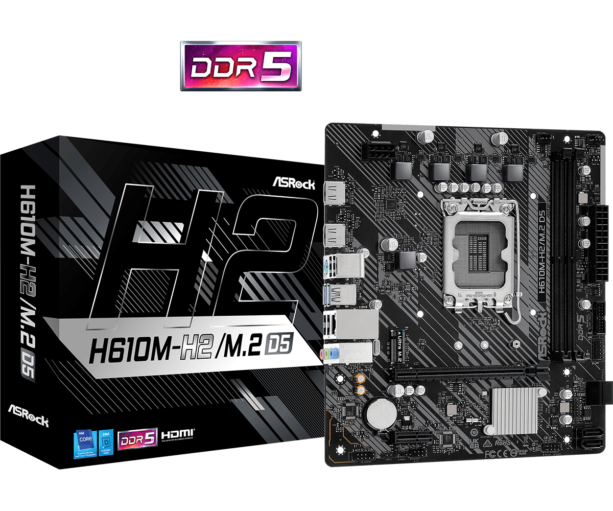 Дънна платка ASROCK H610M-H2/M.2 D5 - 69104