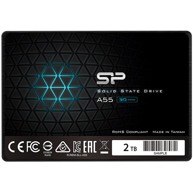 Silicon Power Ace - A55 2TB SSD SATAIII (3D NAND) 3D NAND, SLC Cache, 7mm 2.5'' Blue - Max 560/530 MB/s - Full Capacity - (1005) - SP002TBSS3A55S25