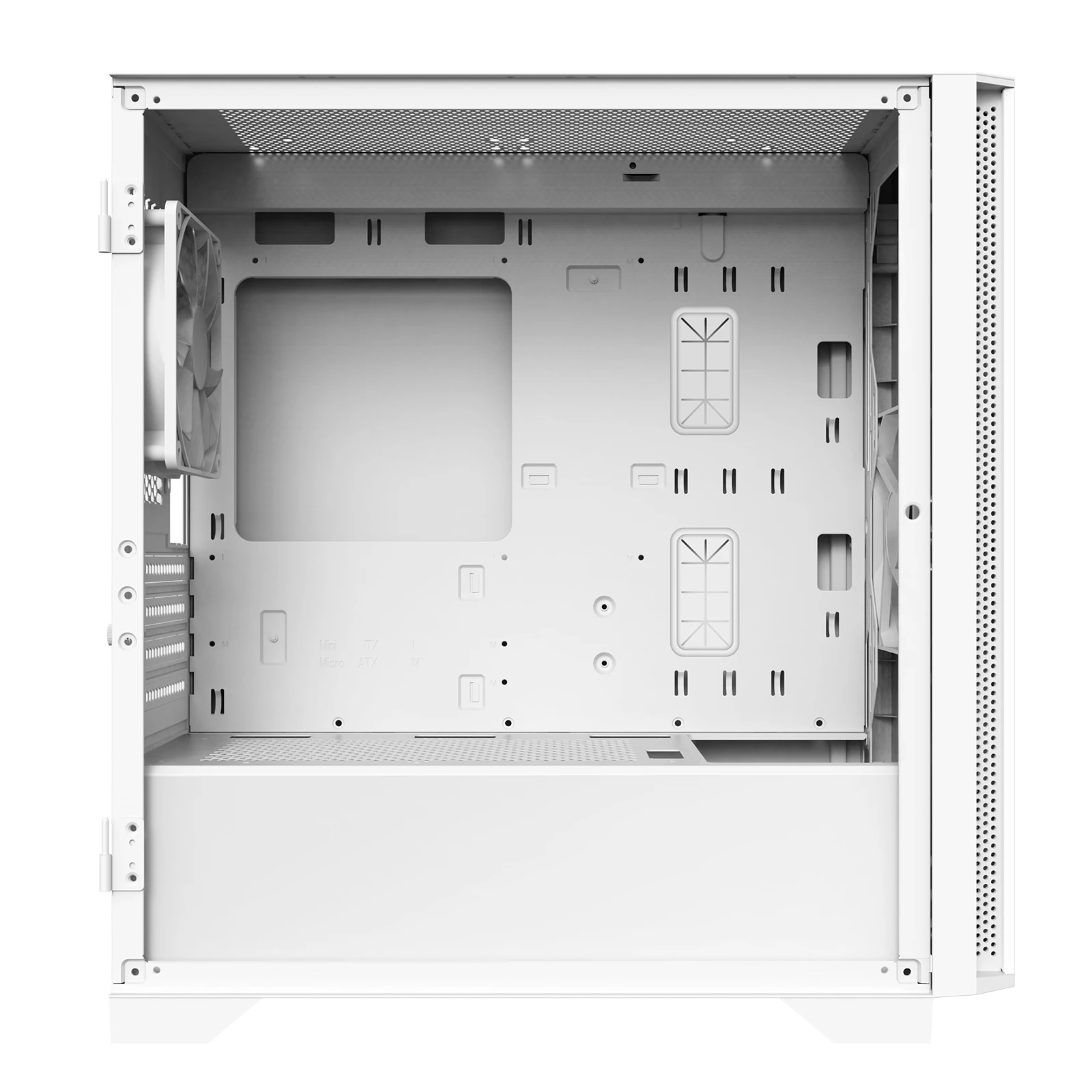 Montech Montech кутия AIR 100 LITE, Micro ATX Case, TG, 2x120mm Fans, White - MONTECH-AIR-100-LITE-WH-photo 1