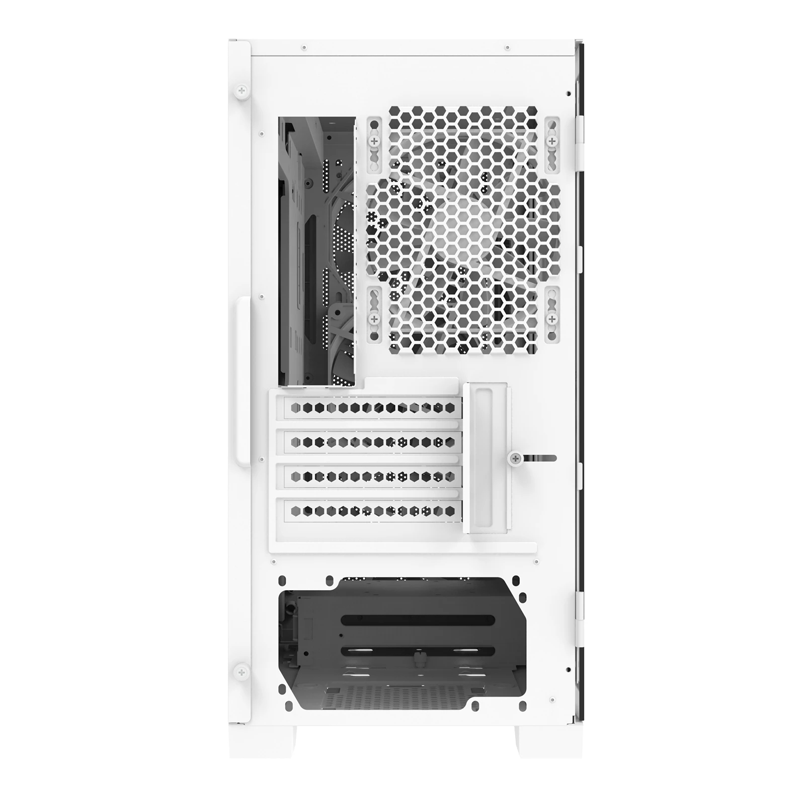 Montech Montech кутия AIR 100 LITE, Micro ATX Case, TG, 2x120mm Fans, White - MONTECH-AIR-100-LITE-WH-photo 3