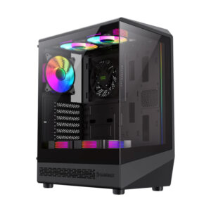 Gamemax Gamemax кутия Case ATX Vista COC AB 5 x 120 mm A-RGB Fans, MB Plate COC Fan - GM-VISTA-COC-AB