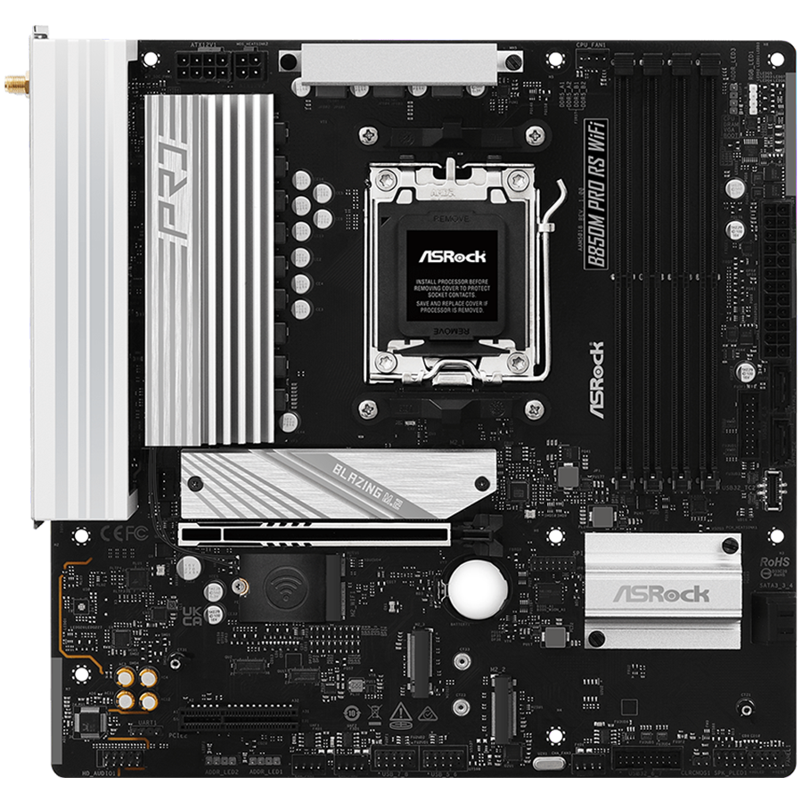 ASROCK B850M Pro RS WiFi mATX AM5 DDR5 - B850M PRO RS WIFI-photo 1