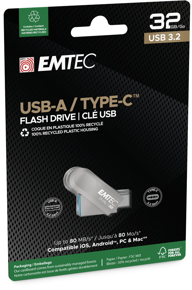 32G EMTEC D280 TYPE-C + TYPE-A-photo 2