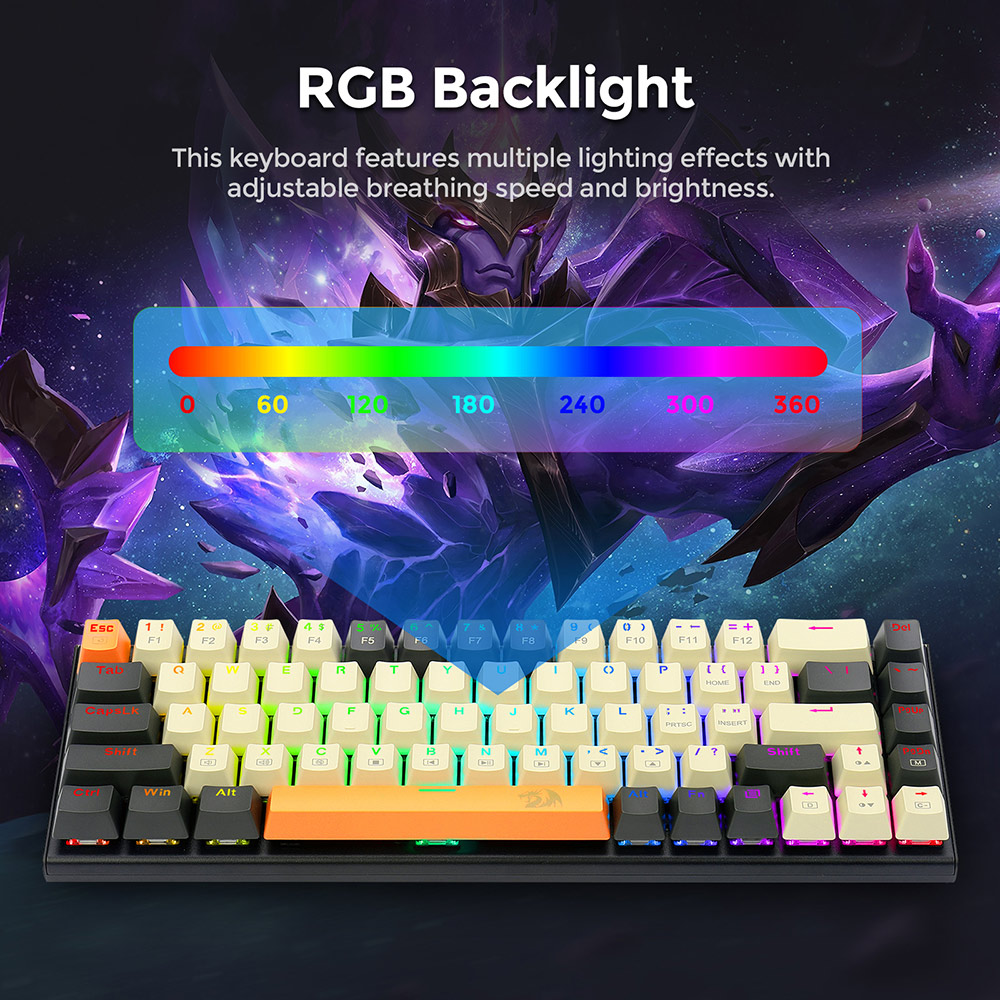 Клавиатура Redragon Ryze K633CGO-RGB_RD RGB с червени суичове-photo 4