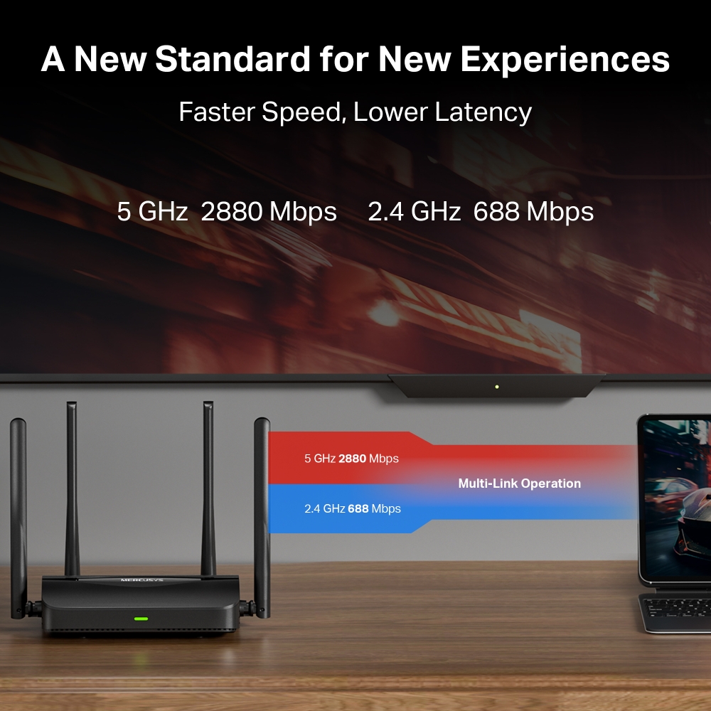 2-лентов Wi-Fi 7 рутер Mercusys MR25BE BE3600-photo 3