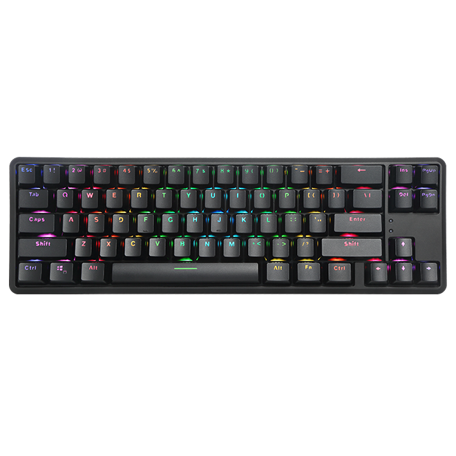 Клавиатура Delux KM32 механична геймърска USB Type-C/Bluetooth v5.0 Rainbow RGB LED