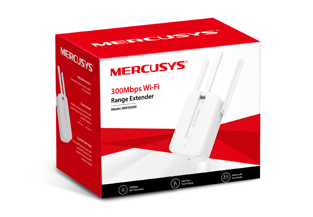 Удължител на обхват Mercusys MW300RE 300 Mbps Wi-Fi-photo 1