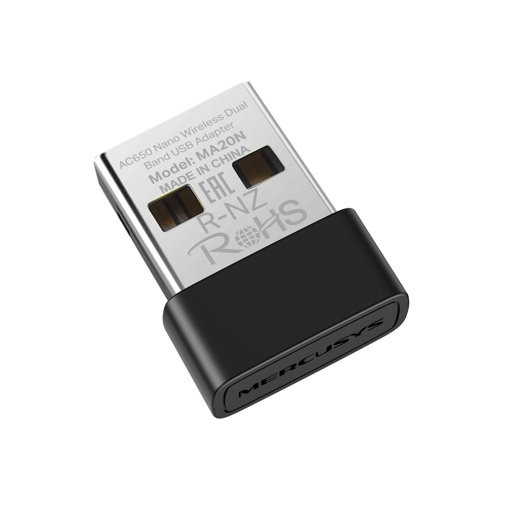 Безжичен Nano USB адаптер Mercusys MA20N AC650 - Image 2