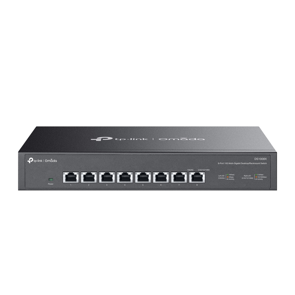 8-портов 10G неуправляем Desktop/Rackmount комутатор TP-Link Omada DS1008X