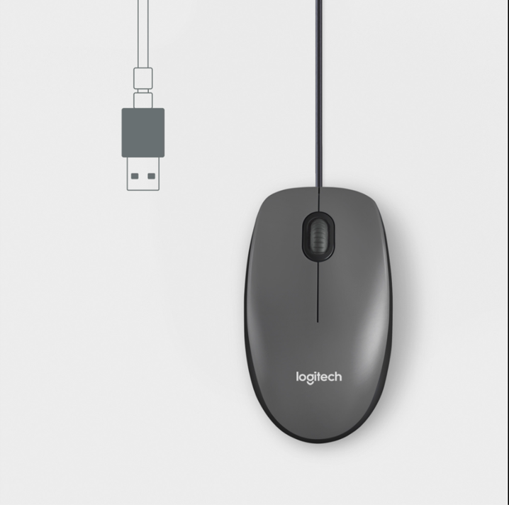 USB мишка oптична Logitech M100 910-006652 - черна-photo 4