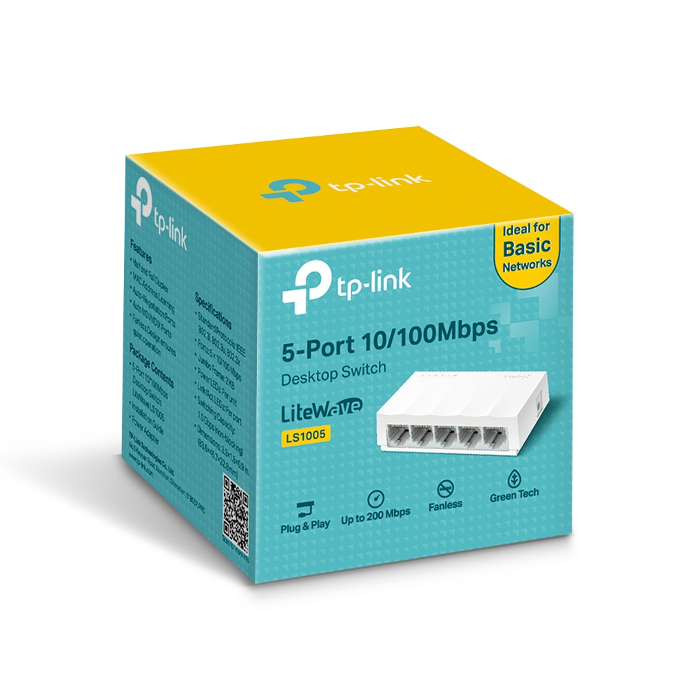 Комутатор TP-Link LS1005 5-порта 10/100Mbps-photo 4