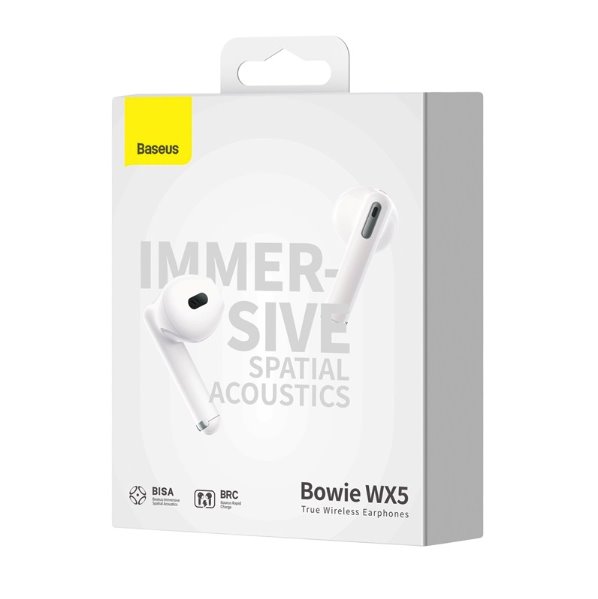Безжични слушалки Baseus Bowie WX5 TWS A00051000213-00 - бели - Image 3