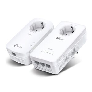 Гигабитов Powerline комплект с Wi-Fi ac и вграден електрически контакт TP-Link TL-WPA8631P KIT AV1300