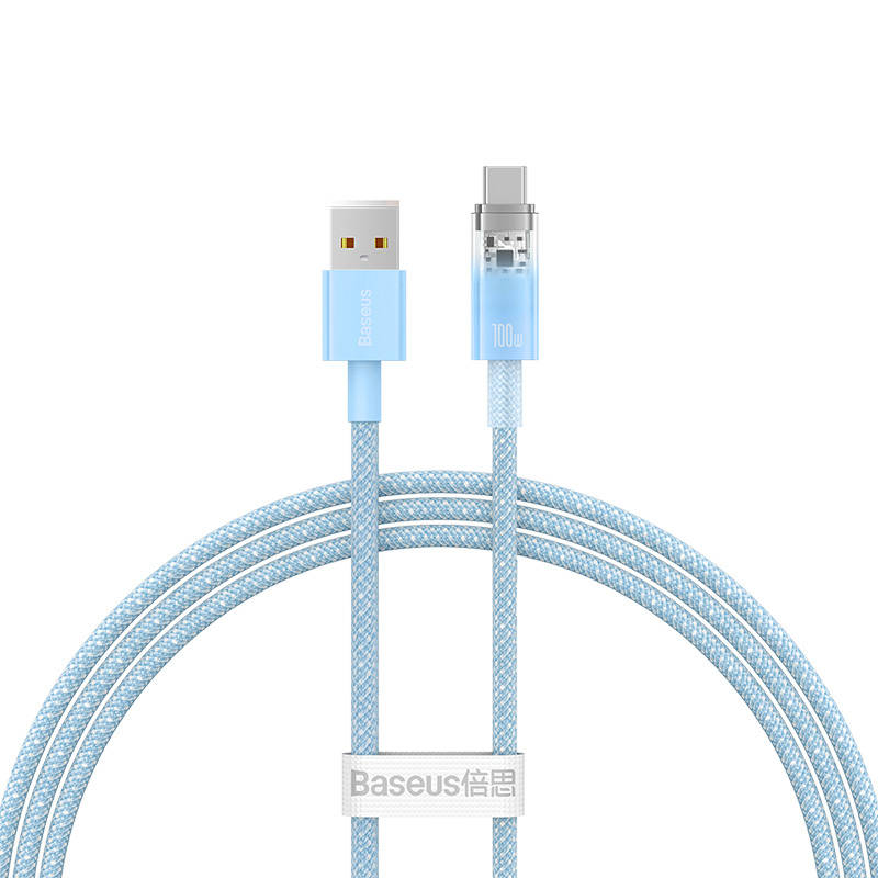 Кабел Baseus Explorer USB към USB-C 100W 2м CATS010503 - син