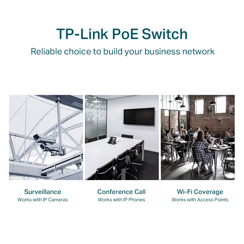28-портов гигабитен Easy Smart комутатор TP-Link TL-SG1428PE с 24-PoE+ порта и 2 SFP слота-photo 1