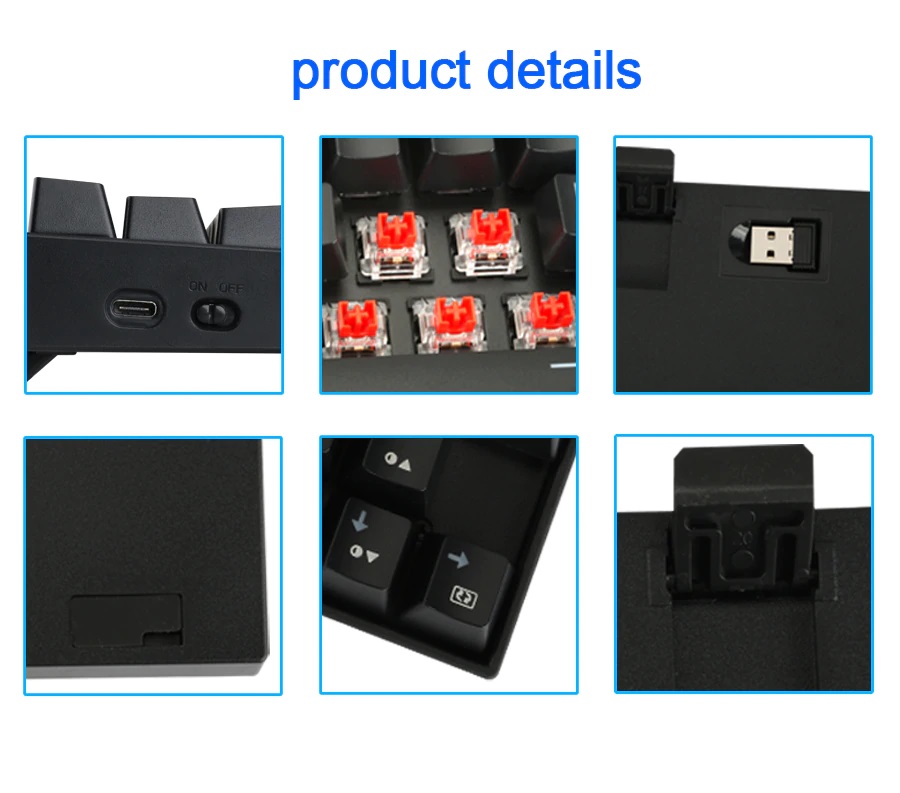 Redragon Deimos K599-KRS-BK Безжична/USB механична RGB клавиатура red switches-photo 3