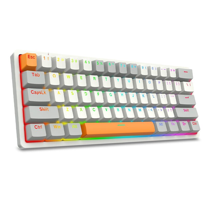 Механична RGB геймърска клавиатура Redragon Akali K642WGO-RGB - сива-photo 2