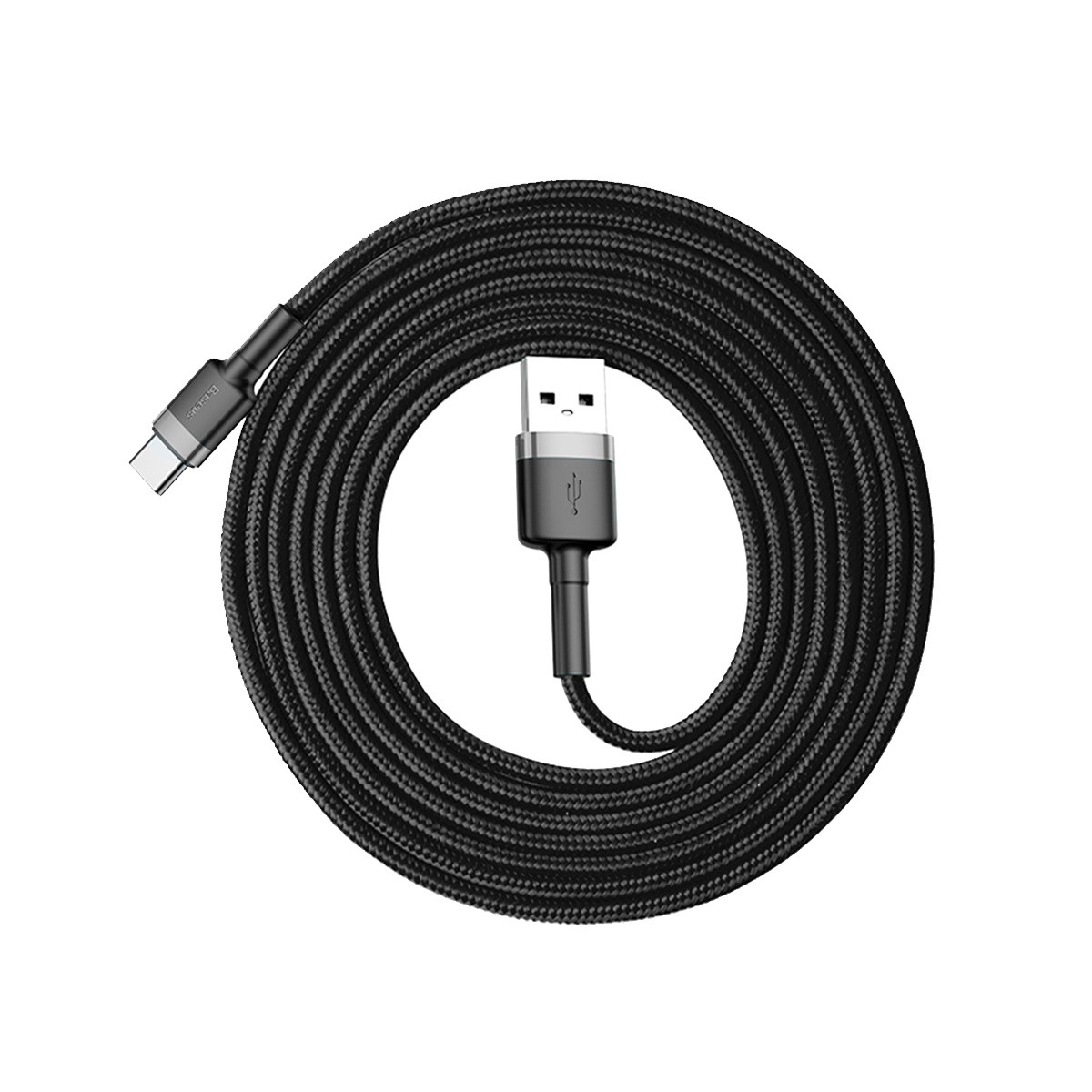 Кабел Baseus Cafule USB-A към USB-C, 2м, черен-photo 2