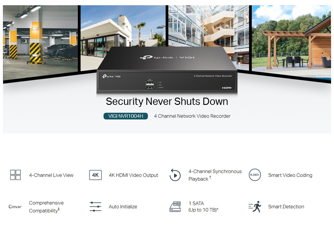 4-канален NVR TP-Link VIGI NVR1004H - Image 5