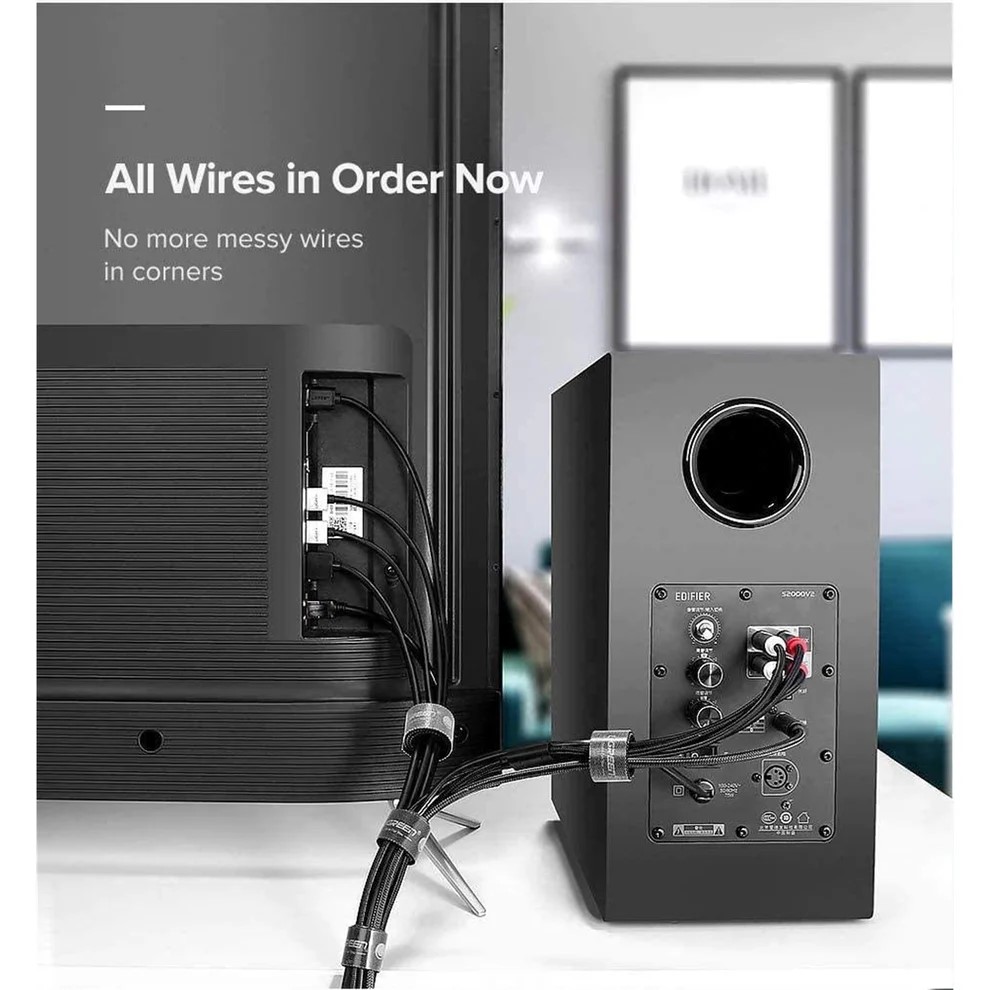 Лента за организиране на кабели UGREEN LP124 / 40356 5 м - черна-photo 3