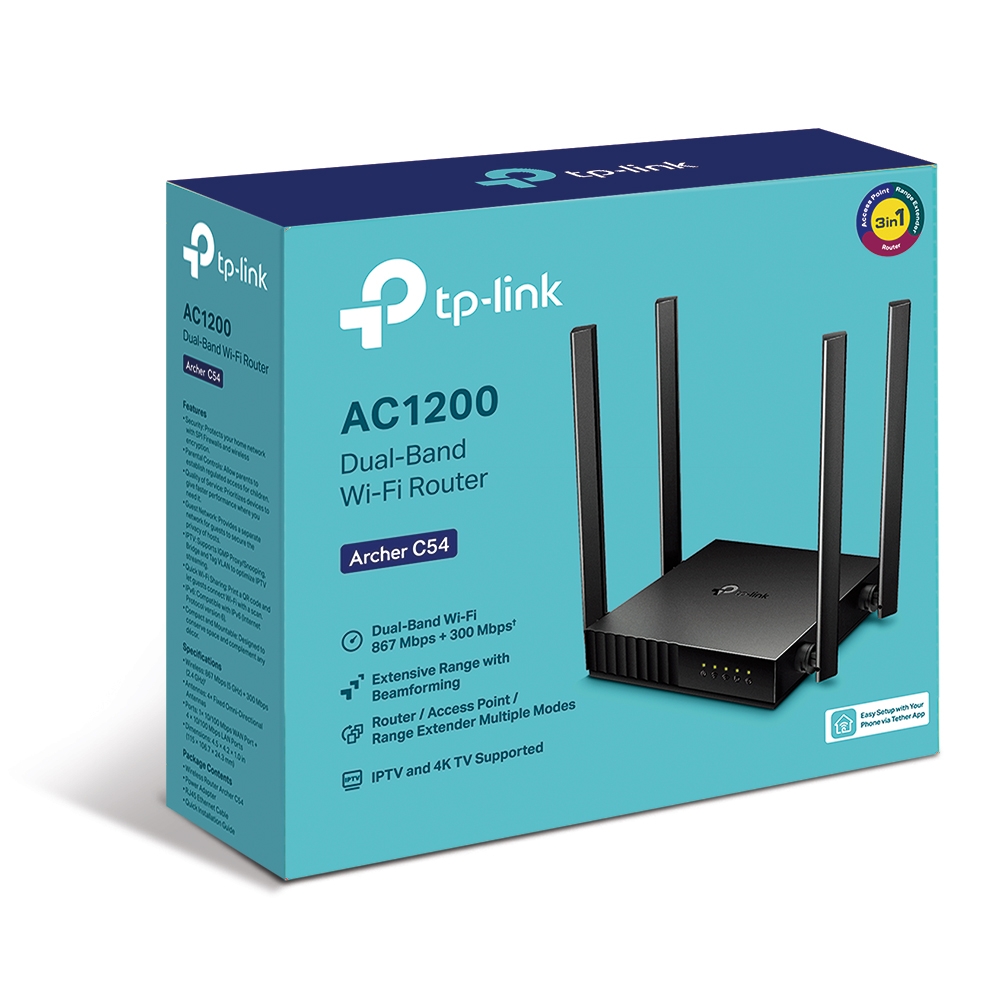 2-лентов безжичен рутер TP-Link Archer C54 AC1200-photo 2