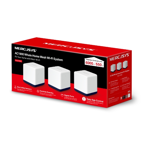 Безжична Wi-Fi Mesh система Mercusys Halo H50G(3-pack) AC1900-photo 2