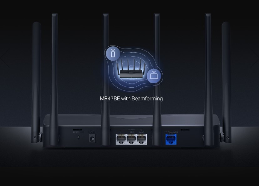 2-лентов Wi-Fi 7 рутер Mercusys MR37BE-photo 3