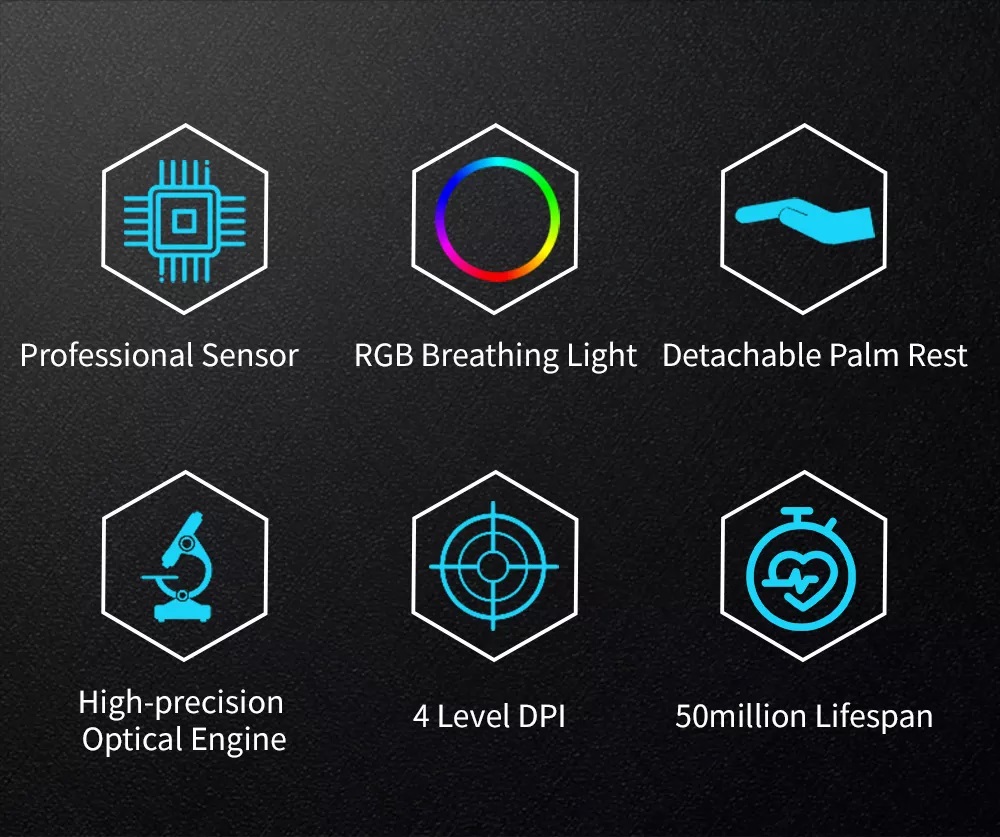 Мишка DELUX M629BU PMW3327 USB RGB-photo 2