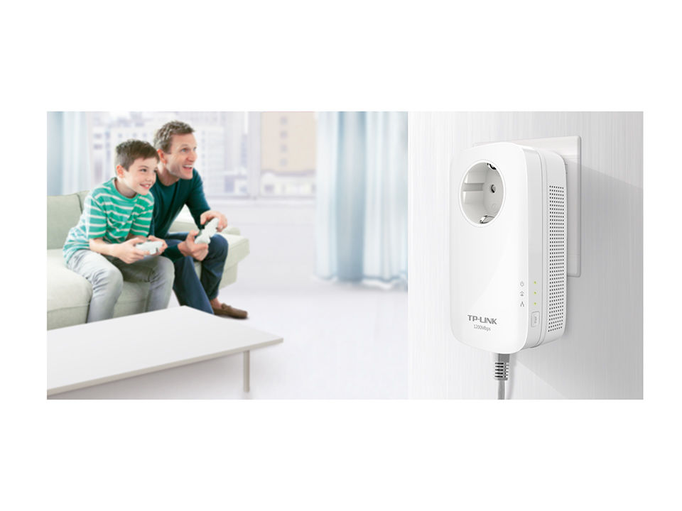 Powerline TP-Link TL-PA8010P KIT AV1200 Gigabit Passthrough-photo 4