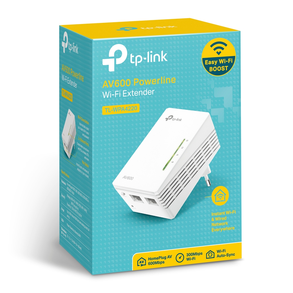 Powerline удължител на обхват TP-Link TL-WPA4220 AV600 300 Mbps-photo 1