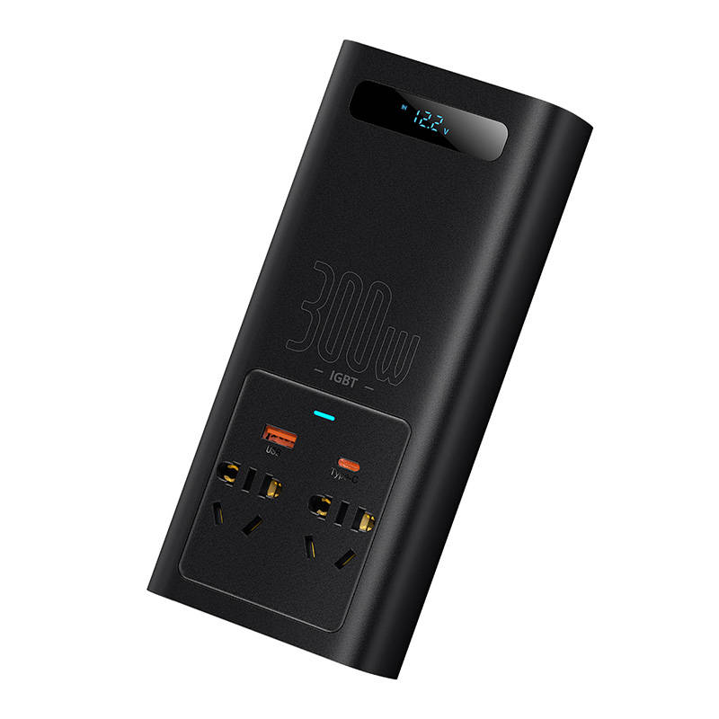Baseus захранващ инвертор 300W 220V (CN / EU Plug) CGNB010101 - черен-photo 3