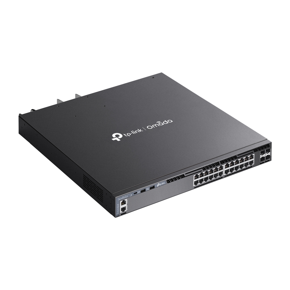24-портов L3 управляем комутатор PoE+ с 4 10G слота TP-Link Omada SG6428XHP-photo 3
