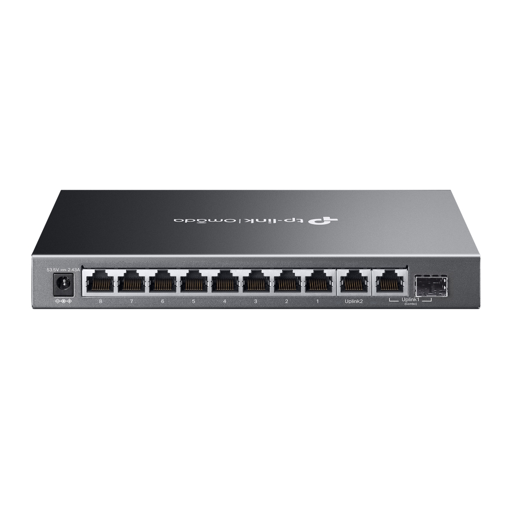 10-портов комутатор TP-Link Omada ES210GMP Gigabit Easy Managed Switch с 8 PoE+ порта-photo 1