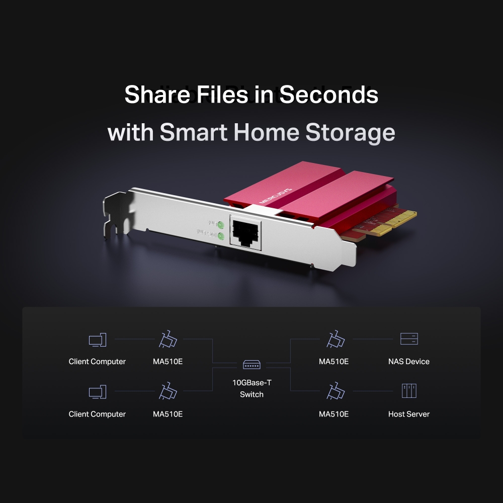 10 Gigabit PCle мрежов адаптер Mercusys MA510E-photo 4
