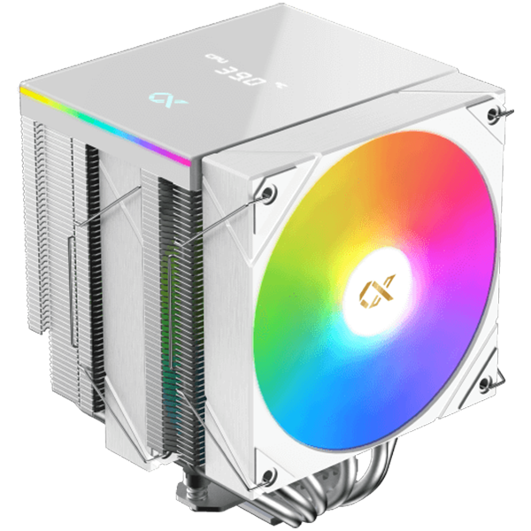 AK6 Dual Digital Arctic (WH, ARGB & Digital LED Panel Top Cover, 2PCS ARGB PWM Fan, Intel Backplate, Mini ARGB LED Controller)