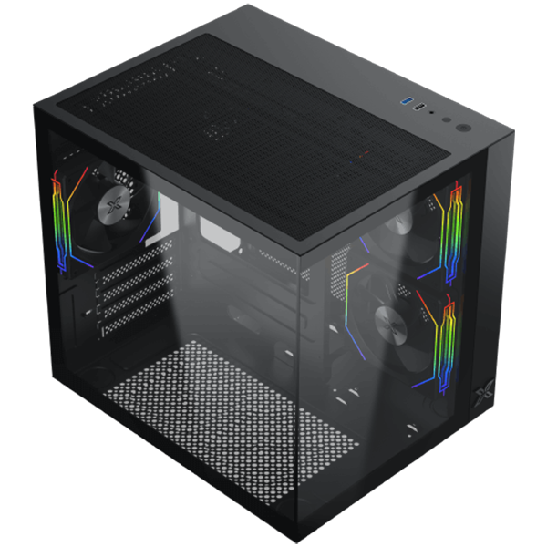 Aqua M Lite (BK, MATX, U3x1 & U2x1, Front & Left TG, 4PCS G22A Reverse & 1PC G22A,ARGB Remote Control Box) - Image 3