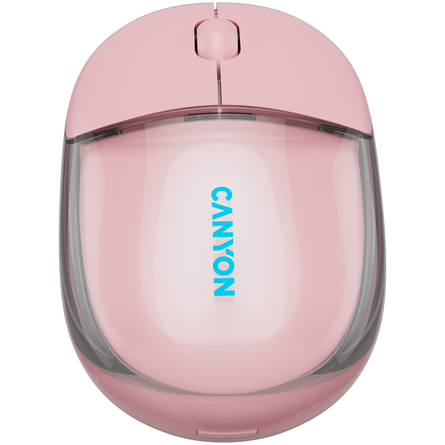 CANYON mouse OnClick 24 BT/ Wireless Transparent/Pink-photo 1