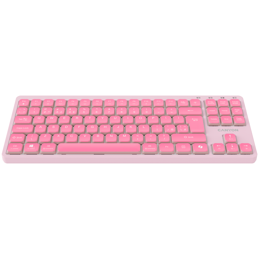 CANYON Keyboard OnType 10 Low Profile EN Wired Pink-photo 1