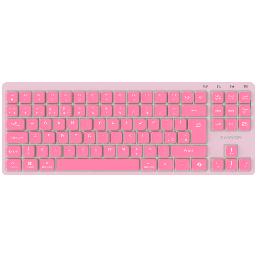CANYON Keyboard OnType 10 Low Profile EN Wired Pink
